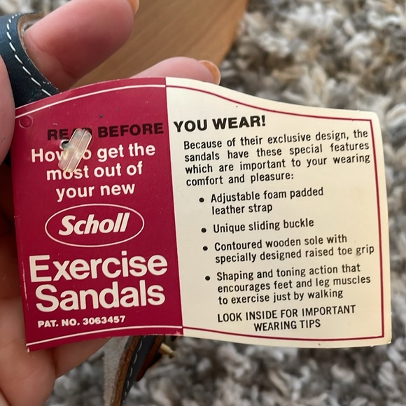 NWT 1970’s Vintage Dr. Scholl’s Exercise Sandals Blue Size 6 - Picture 9 of 9